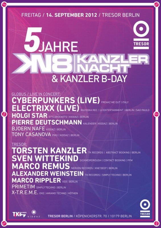 5 Years KANZLERNACHT & KANZLER B-Day @ Tresor - Berlin